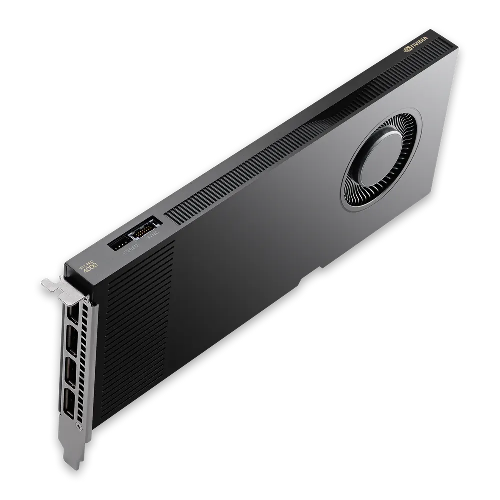Видеокарта NVIDIA RTX PRO 4000 Blackwell, 24 ГБ GDDR7 ECC, PCIe 5.0, 4×DisplayPort 2.1, фото 2