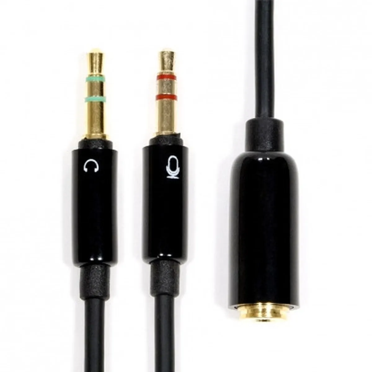 Аудиоразветвитель PROLINK PB162-0200, 3.5 мм Jack TRRS 4-pin (F) → 2x3.5 мм Jack TRS (M), 2 м