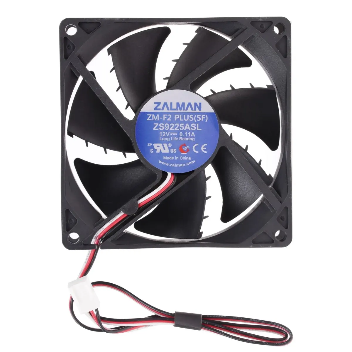 Вентилятор Zalman ZM-F2 Plus, 92x92x25 мм, 1500–2800 об/мин, 20–36 дБ, 3-pin
