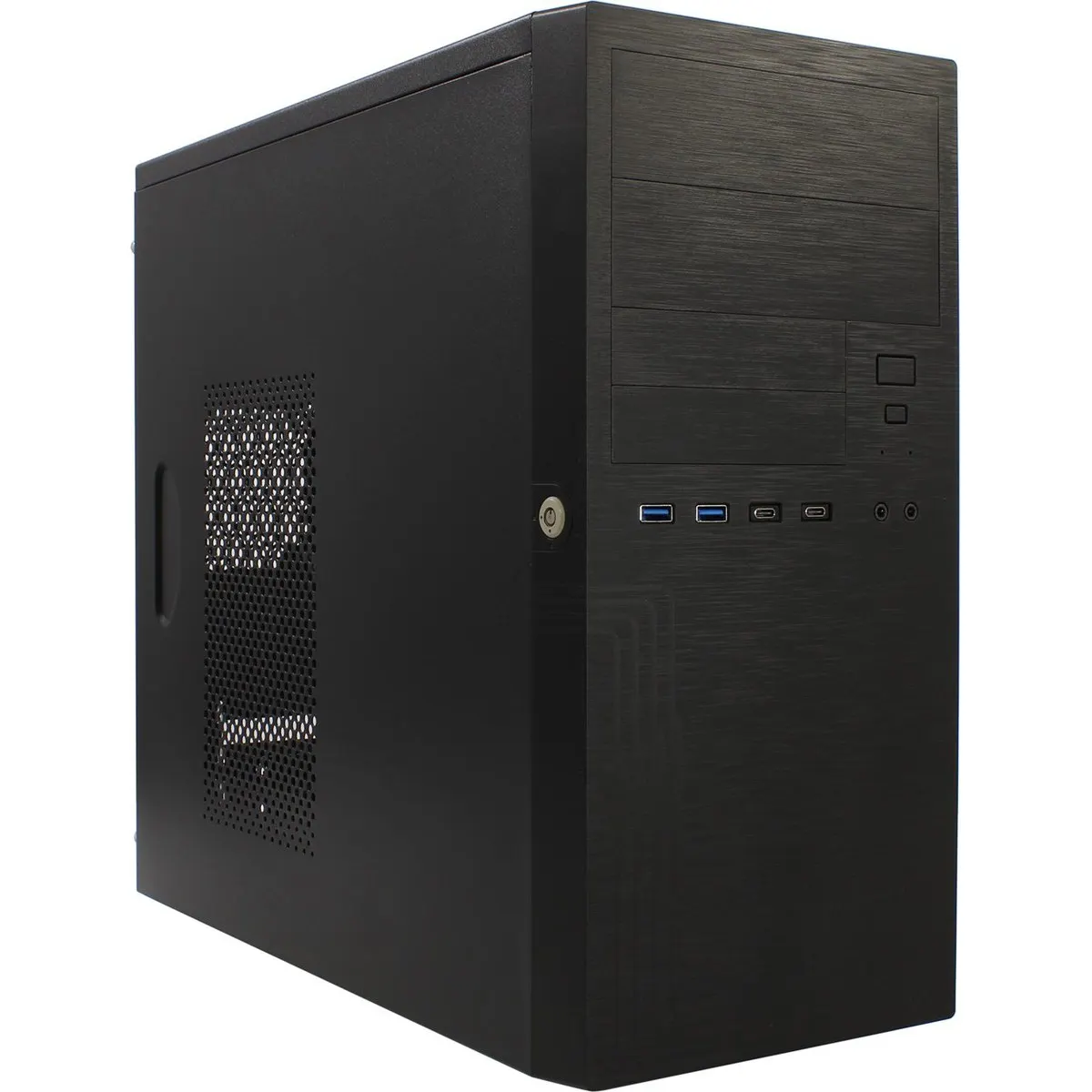 Корпус Powerman ES555BK-6188250, Mini-Tower, MicroATX/Mini-ITX, БП 450 Вт