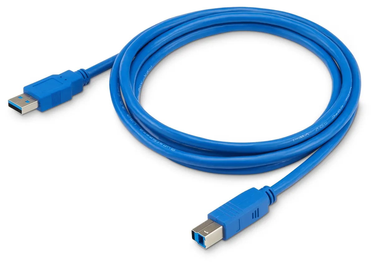 Кабель BURO USB3.0-AM/BM, USB 3.0 A(m)–B(m), 1.8 м, синий, фото 2