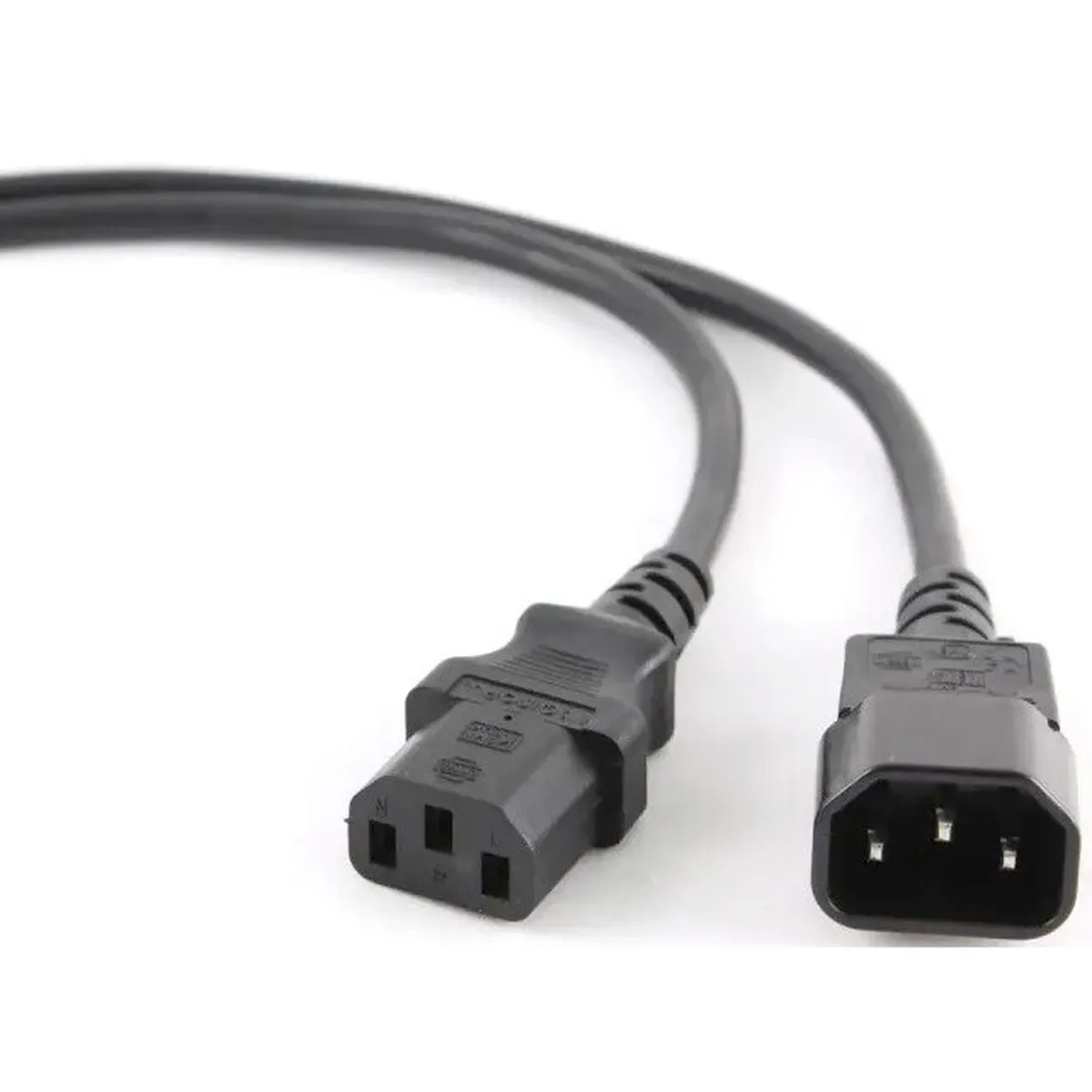 Кабель питания Wize CAC6-C13-C14-1.8M, IEC-320 C13 → C14, 6 А, 1.8 м, черный