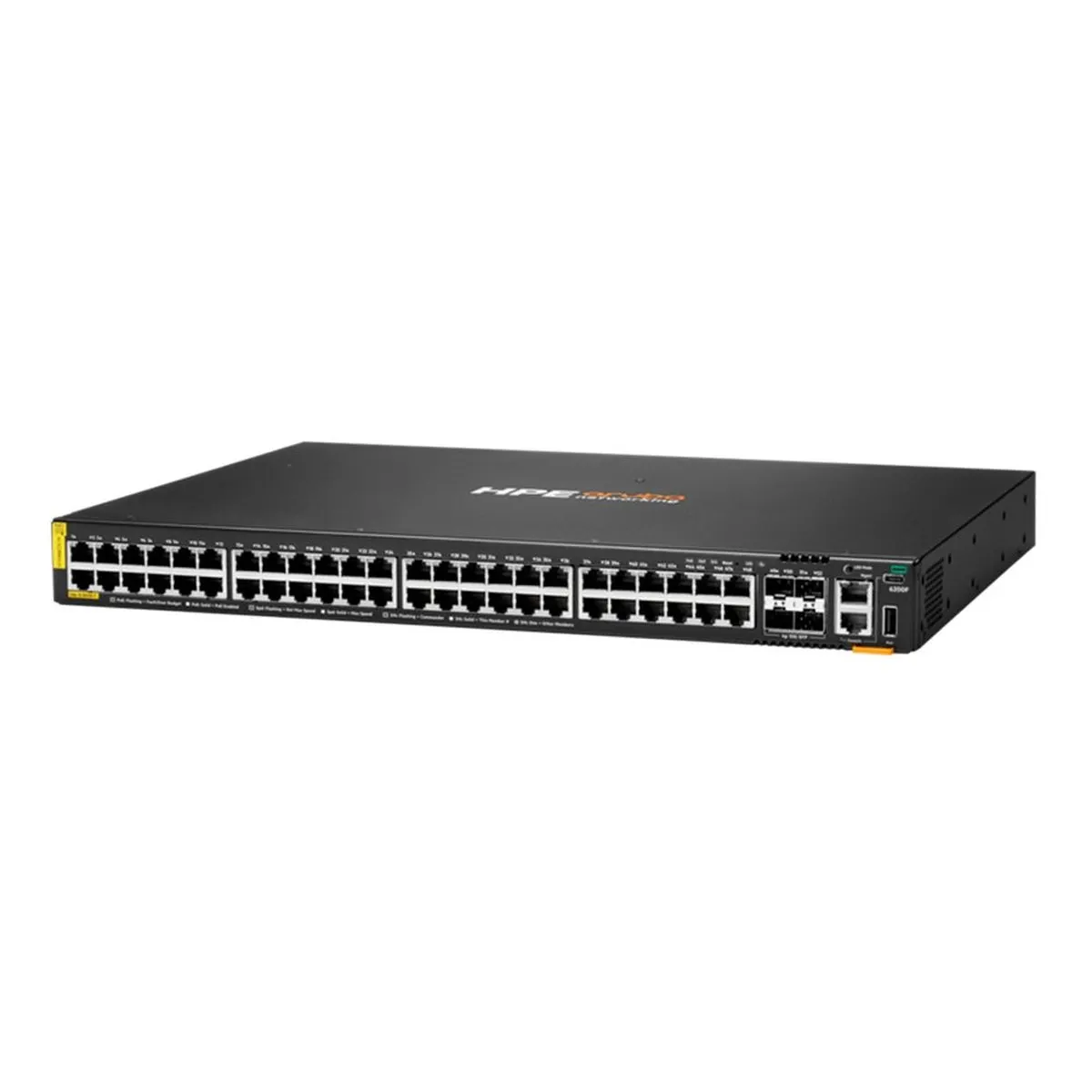 Коммутатор HPE Aruba Networking CX 6200F 48G Class 4 PoE 4SFP+ 740W, 48×1GbE PoE+, 4×10G SFP+, L3