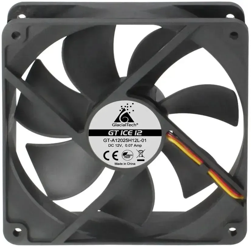 Вентилятор GlacialTech GT ICE 12 CF-12250HD0AC0001, 120×120×25 мм, 1000 об/мин, 19,3 дБ, фото 2