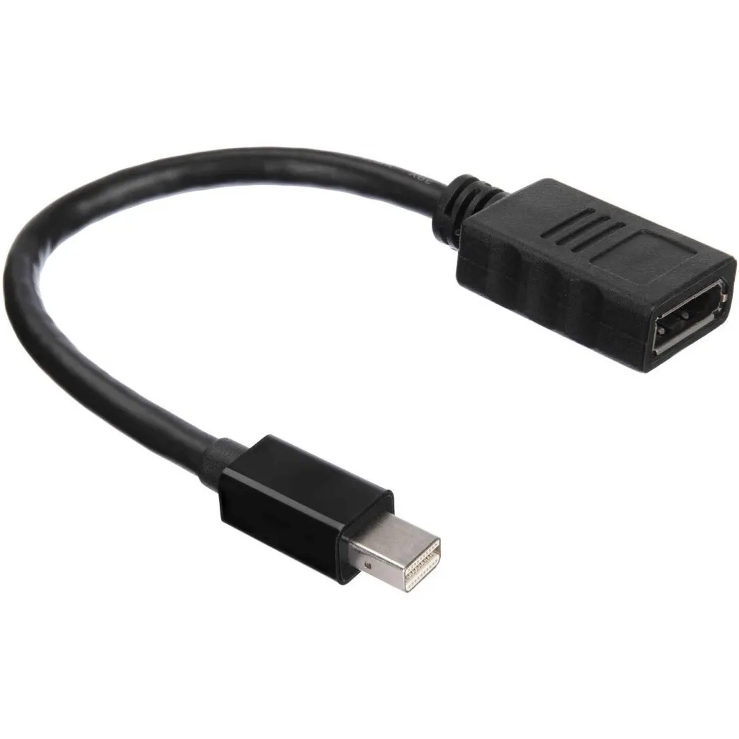 Переходник Cablexpert A-mDPM-DPF-001, miniDisplayPort — DisplayPort, 0,1 м, чёрный, фото 2