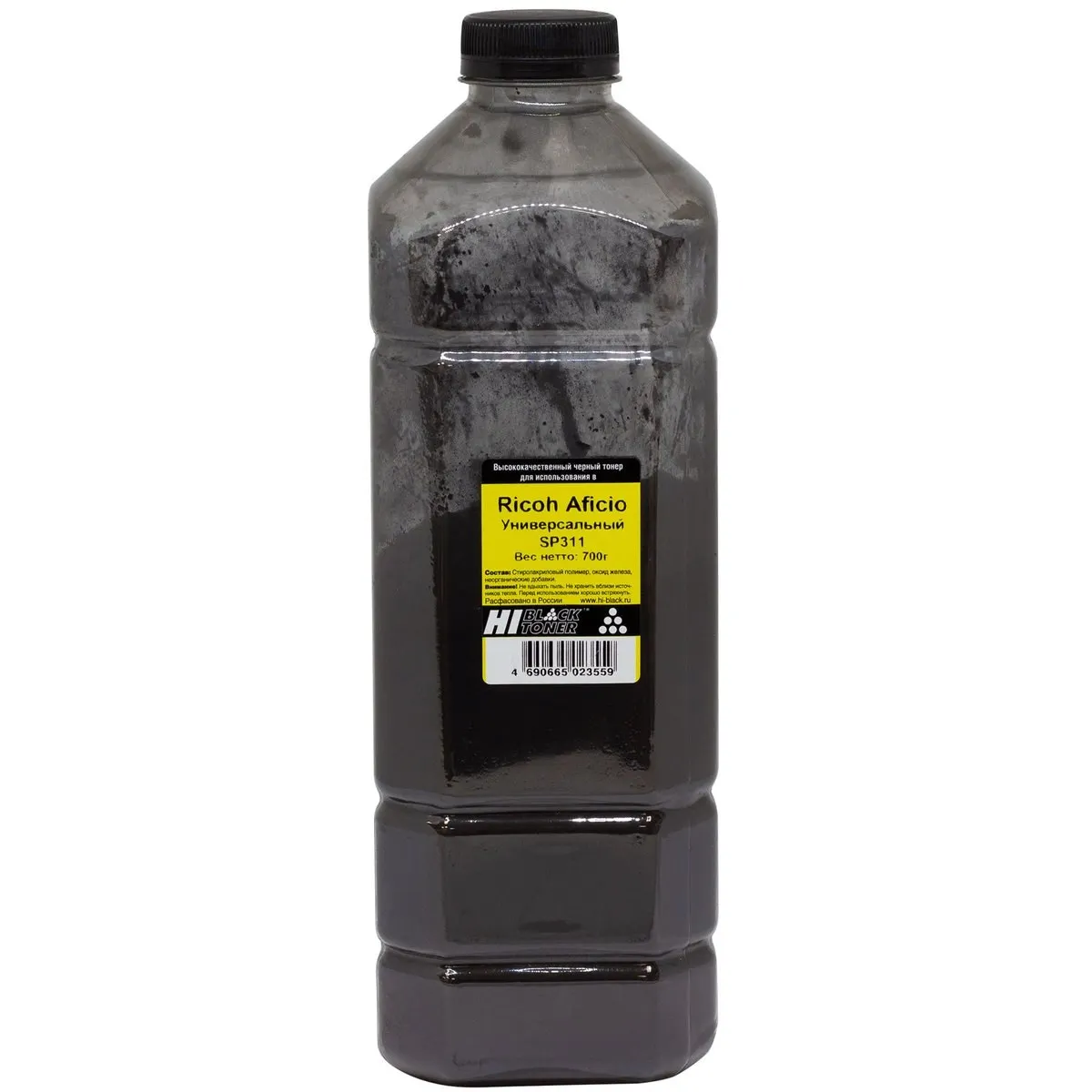Тонер Hi-Black 9805106311, черный, 700 г, канистра, для Ricoh Aficio SP311