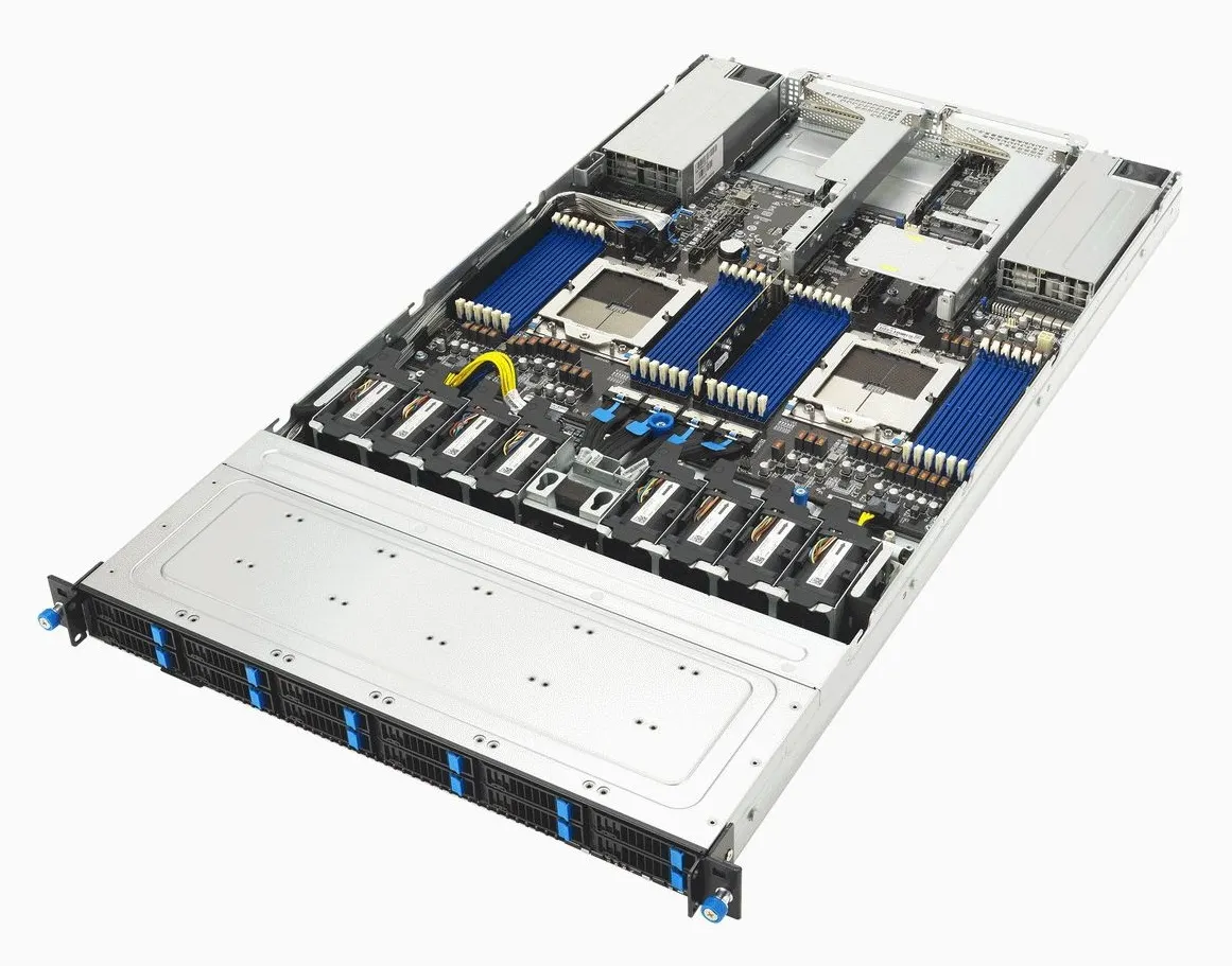 Серверная платформа ASUS RS700A-E13-RS12U, 1U, 2x SP5, 24x DDR5, 12x 2.5", 2x 2000 Вт, фото 2